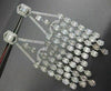 ESTATE EXTRA LARGE 12.03CT DIAMOND 18KT WHITE GOLD ELONGATED CHANDELIER EARRINGS