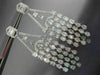 ESTATE EXTRA LARGE 12.03CT DIAMOND 18KT WHITE GOLD ELONGATED CHANDELIER EARRINGS