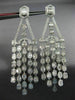 ESTATE EXTRA LARGE 12.03CT DIAMOND 18KT WHITE GOLD ELONGATED CHANDELIER EARRINGS