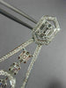 ESTATE EXTRA LARGE 12.03CT DIAMOND 18KT WHITE GOLD ELONGATED CHANDELIER EARRINGS