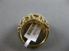 ESTATE WIDE 1.41CT DIAMOND 18KT YELLOW GOLD OPEN FILIGREE FLOWER CROSS FUN RING