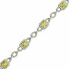 ESTATE 4.56CT WHITE & FANCY YELLOW DIAMOND 18K TWO TONE GOLD 3D TENNIS BRACELET