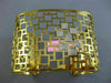 ESTATE LARGE .60CT DIAMOND 14KT YELLOW GOLD SQUARE OPEN FILIGREE BANGLE BRACELET
