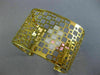 ESTATE LARGE .60CT DIAMOND 14KT YELLOW GOLD SQUARE OPEN FILIGREE BANGLE BRACELET