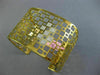 ESTATE LARGE .60CT DIAMOND 14KT YELLOW GOLD SQUARE OPEN FILIGREE BANGLE BRACELET