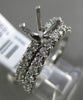 ESTATE 1.06CT DIAMOND 18KT WHITE GOLD 3D SEMI MOUNT ENGAGEMENT WEDDING RING SET