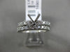 ESTATE 1.06CT DIAMOND 18KT WHITE GOLD 3D SEMI MOUNT ENGAGEMENT WEDDING RING SET