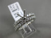 ESTATE 1.06CT DIAMOND 18KT WHITE GOLD 3D SEMI MOUNT ENGAGEMENT WEDDING RING SET