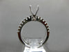 ESTATE 1.06CT DIAMOND 18KT WHITE GOLD 3D SEMI MOUNT ENGAGEMENT WEDDING RING SET
