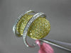 ESTATE LARGE 2.37CT WHITE & FANCY YELLOW DIAMOND 18K 2TONE GOLD ANNIVERSARY RING