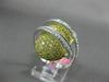 ESTATE LARGE 2.37CT WHITE & FANCY YELLOW DIAMOND 18K 2TONE GOLD ANNIVERSARY RING