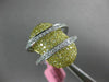 ESTATE LARGE 2.37CT WHITE & FANCY YELLOW DIAMOND 18K 2TONE GOLD ANNIVERSARY RING