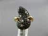ESTATE 1.11CT WHITE & BLACK DIAMOND 14KT WHITE YELLOW & BLACK GOLD FLEXIBLE RING