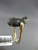 ESTATE 1.11CT WHITE & BLACK DIAMOND 14KT WHITE YELLOW & BLACK GOLD FLEXIBLE RING
