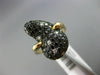 ESTATE 1.11CT WHITE & BLACK DIAMOND 14KT WHITE YELLOW & BLACK GOLD FLEXIBLE RING