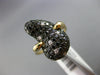 ESTATE 1.11CT WHITE & BLACK DIAMOND 14KT WHITE YELLOW & BLACK GOLD FLEXIBLE RING