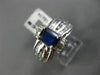 ESTATE WIDE 2.30CT DIAMOND & AAA SAPPHIRE 14KT WHITE GOLD 3D ENGAGEMENT RING