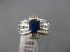 ESTATE WIDE 2.30CT DIAMOND & AAA SAPPHIRE 14KT WHITE GOLD 3D ENGAGEMENT RING