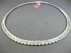 ESTATE EXTRA LARGE 14.28CT DIAMOND 18KT WHITE GOLD 3D ETERNITY TENNIS NECKLACE