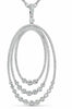 ESTATE LARGE 1.54CT DIAMOND 18KT WHITE GOLD MULTI OVAL JOURNEY FLOATING PENDANT