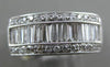 .77CT ROUND & BAGUETTE DIAMOND 18KT WHITE GOLD 3D SEMI ETERNITY ANNIVERSARY RING