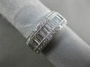 .77CT ROUND & BAGUETTE DIAMOND 18KT WHITE GOLD 3D SEMI ETERNITY ANNIVERSARY RING