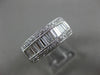 .77CT ROUND & BAGUETTE DIAMOND 18KT WHITE GOLD 3D SEMI ETERNITY ANNIVERSARY RING