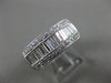 .77CT ROUND & BAGUETTE DIAMOND 18KT WHITE GOLD 3D SEMI ETERNITY ANNIVERSARY RING
