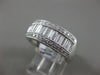 .77CT ROUND & BAGUETTE DIAMOND 18KT WHITE GOLD 3D SEMI ETERNITY ANNIVERSARY RING