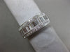 .77CT ROUND & BAGUETTE DIAMOND 18KT WHITE GOLD 3D SEMI ETERNITY ANNIVERSARY RING