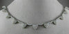 ESTATE 4.61CT DIAMOND 18KT WHITE GOLD 3D CLUSTER TRIANGULAR BY THE YARD NECKLACE