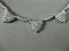 ESTATE 4.61CT DIAMOND 18KT WHITE GOLD 3D CLUSTER TRIANGULAR BY THE YARD NECKLACE
