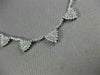 ESTATE 4.61CT DIAMOND 18KT WHITE GOLD 3D CLUSTER TRIANGULAR BY THE YARD NECKLACE
