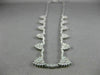 ESTATE 4.61CT DIAMOND 18KT WHITE GOLD 3D CLUSTER TRIANGULAR BY THE YARD NECKLACE