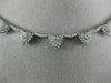 ESTATE 4.61CT DIAMOND 18KT WHITE GOLD 3D CLUSTER TRIANGULAR BY THE YARD NECKLACE