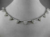 ESTATE 4.61CT DIAMOND 18KT WHITE GOLD 3D CLUSTER TRIANGULAR BY THE YARD NECKLACE