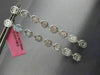 ESTATE 2.74CT DIAMOND 18KT WHITE GOLD 3D CLUSTER OVAL ELONGATED HANGING EARRINGS