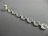 ESTATE 2.74CT DIAMOND 18KT WHITE GOLD 3D CLUSTER OVAL ELONGATED HANGING EARRINGS