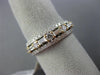 .94CT ROUND & BAGUETTE DIAMOND 18KT WHITE GOLD 3D SEMI ETERNITY ANNIVERSARY RING