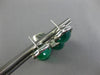 ESTATE LARGE 40.35CT BLACK DIAMOND & GREEN AGATE 14K WHITE GOLD CLIP ON EARRINGS