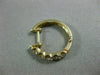 ESTATE .50CT ROUND DIAMOND 14K YELLOW GOLD 3D CLASSIC FIVE STONE HUGGIE EARRINGS
