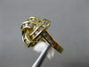 ESTATE WIDE .40CT DIAMOND 14KT YELLOW GOLD 3D CLASSIC TRIANGULAR LOVE KNOT RING