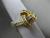 ESTATE WIDE .40CT DIAMOND 14KT YELLOW GOLD 3D CLASSIC TRIANGULAR LOVE KNOT RING