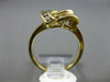 ESTATE WIDE .40CT DIAMOND 14KT YELLOW GOLD 3D CLASSIC TRIANGULAR LOVE KNOT RING