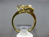 ESTATE WIDE .40CT DIAMOND 14KT YELLOW GOLD 3D CLASSIC TRIANGULAR LOVE KNOT RING