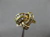 ESTATE WIDE .40CT DIAMOND 14KT YELLOW GOLD 3D CLASSIC TRIANGULAR LOVE KNOT RING