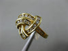ESTATE WIDE .40CT DIAMOND 14KT YELLOW GOLD 3D CLASSIC TRIANGULAR LOVE KNOT RING