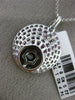 ESTATE 2.26CT DIAMOND & AAA PINK SAPPHIRE 18K WHITE GOLD 3D ROUND FLOWER PENDANT