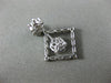 ESTATE LARGE 2.58CT DIAMOND 18KT WHITE GOLD 3D FLOWER SQUARE HANGING EARRINGS