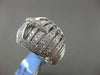 ESTATE LARGE MASSIVE 1.05CT DIAMOND 18KT WHITE GOLD MICRO PAVE BELT FUN RING